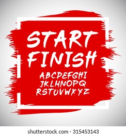Quote Typographical Background, vector design. "Time to start art