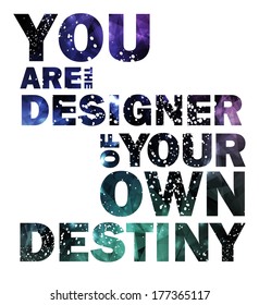 Quote Typographical galaxy Background, vector design.