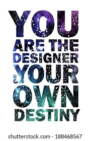 Quote Typographical galaxy Background, vector design.