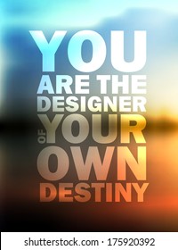 Quote Typographical landscape Background, vector design.