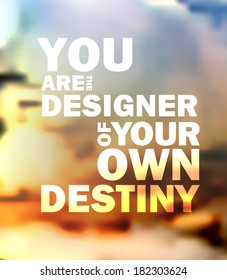 Quote Typographical landscape Background, vector design.