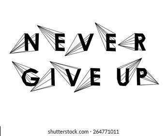 Quote Typographical polygonal poster. Modern Typography Background