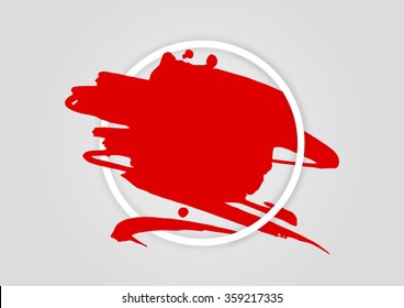 Quote Typographical Poster Template. Bright red spot with circle