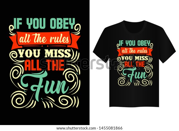 Quote Typography T Shirt Design Motivational Stock Vector (Royalty Free