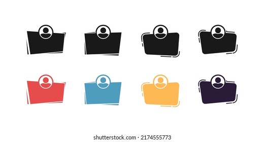Quote user testionial, speech bubble flat frame set. Feedback quotation illustration element.