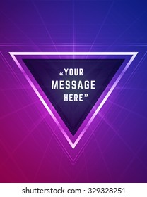 Quote  Vector abstract technology triangle lines background and place for message sign.