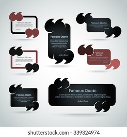 quote vector border set