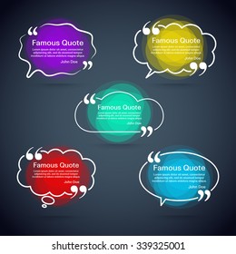 quote vector border set