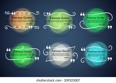 quote vector border set