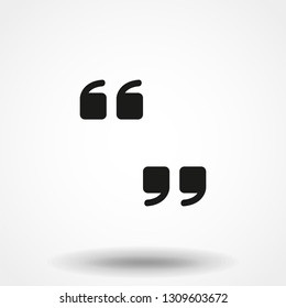 Quote vector icon isolated on white background.