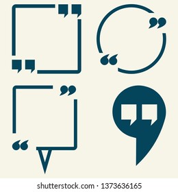 Quote vector icon isolated on white background.