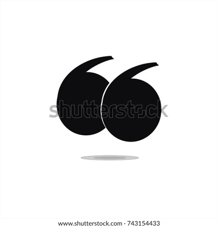 Quote vector icon isolated on white background.