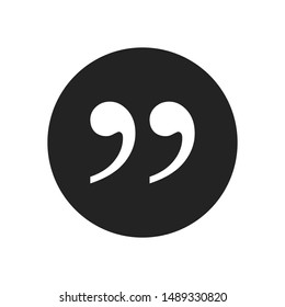 Quote vector icon in modern design style for web site and mobile app