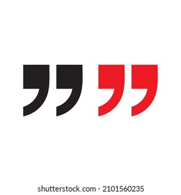 Quote vector icon. Quote sign icon. Quotation mark symbol.