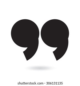 Quote Vector Icon Symbol Isolated On Stock Vector (Royalty Free ...