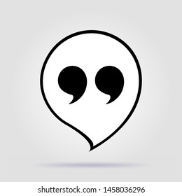 Quote vector icon in trendy design template