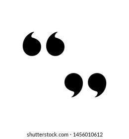 Quote vector icon in trendy template. Black color