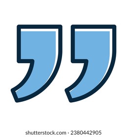 Quote Vector Thick Line Filled Dark Colors Icons For Personal And Commercial Use.
