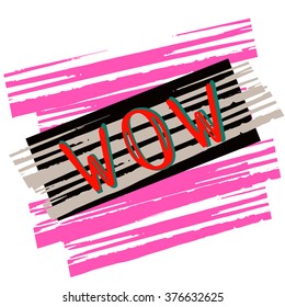 Quote Wow.vector illustration.