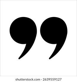 quotel Icon. Symbol isolated on white background. vector illustration.