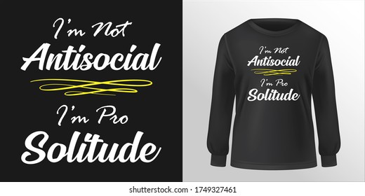 Quotes about introverts typography design vector art.
Can be used for T-Shirt print, mug print, pillows, fashion print design, kids wear, baby shower, greeting and postcard, poster, etc.
