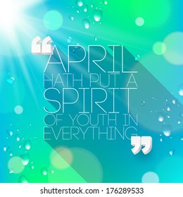 Quotes about spring - Typographical vector design