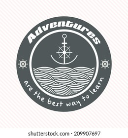 Quotes adventures design element stock vector