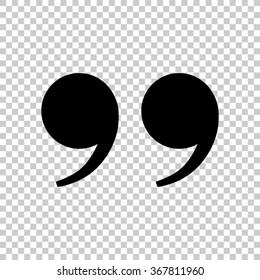 quotes  - black vector icon