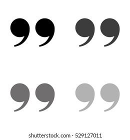 quotes  - black vector icon