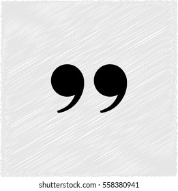 quotes -  black vector icon