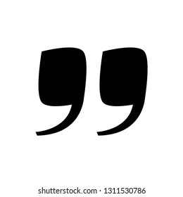 quotes  - black vector icon. quotes symbol