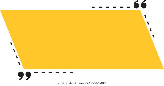 Marco de cuadro de cotizaciones. Comillas de Plantilla en blanco. Aislado sobre fondo blanco. Elemento de Vector