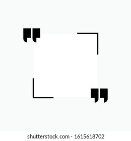 Quotes Box Icon - Vector, Flat Sign & Trendy Symbol. 