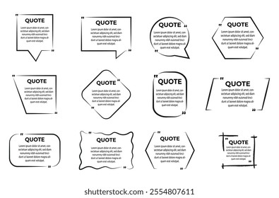 quotes box isolated on white background