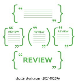 Quotes and brackets Speech Bubbles. Short quotes