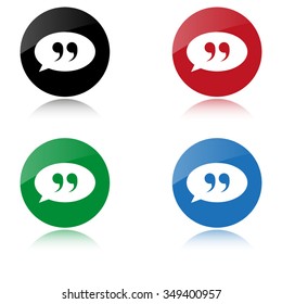 quotes - color vector icon