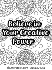 Quotes Coloring Pages positive vibes black and white line arts for adults and teens