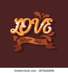 Quotes design about love. file vector editable