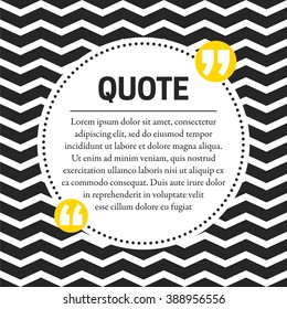 quotes design template with chevron background