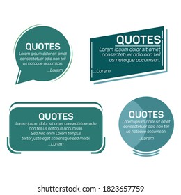 Quotes Flat Design Green Colour Stock Vector (Royalty Free) 1823657759 ...