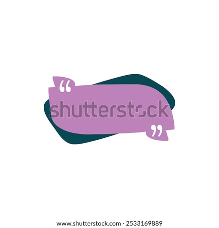 Quotes frame. Quote remark, mention quotations frame and callout text template. Talk remark quotation frames, citation memo or dialog box bubble. Isolated vector symbols icon on white background