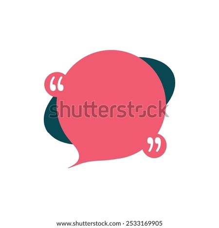 Quotes frame. Quote remark, mention quotations frame and callout text template. Talk remark quotation frames, citation memo or dialog box bubble. Isolated vector symbols icon on white background