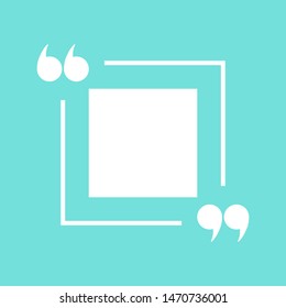 Quotes frame.Vector illustration. Flat design for business financial marketing banking advertising web concept cartoon illustration.
