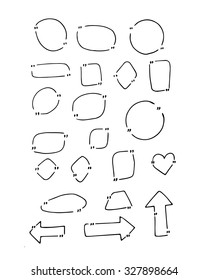 Quotes in hand drawn style. Vector