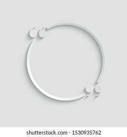 quotes icon. quotes with frame  paper with shadow 
