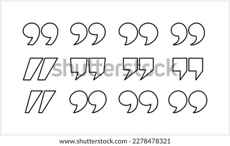 Quotes icon isolated. Quotation mark. Sign Vector stock llustration. EPS 10