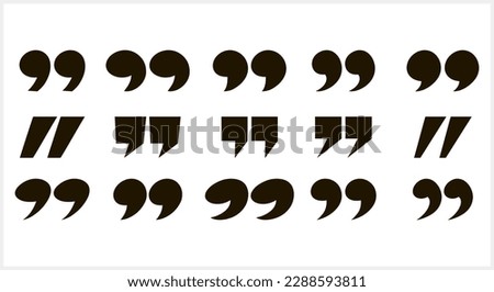 Quotes icon isolated. Quotation mark. Sign Vector stock llustration. EPS 10