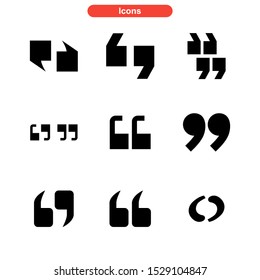 quotes icon isolated sign symbol vector illustration - Collection of high quality black style vector icons
