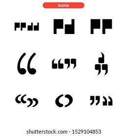 quotes icon isolated sign symbol vector illustration - Collection of high quality black style vector icons
