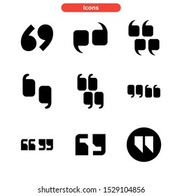 quotes icon isolated sign symbol vector illustration - Collection of high quality black style vector icons
